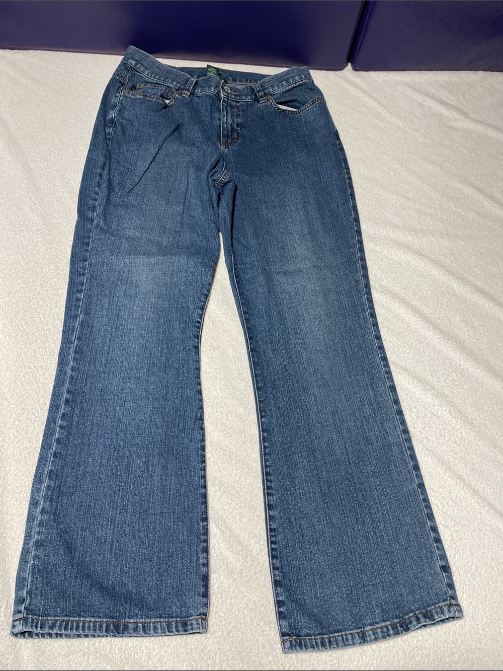 Ralph Lauren Blue Wide-Leg Flare Jeans